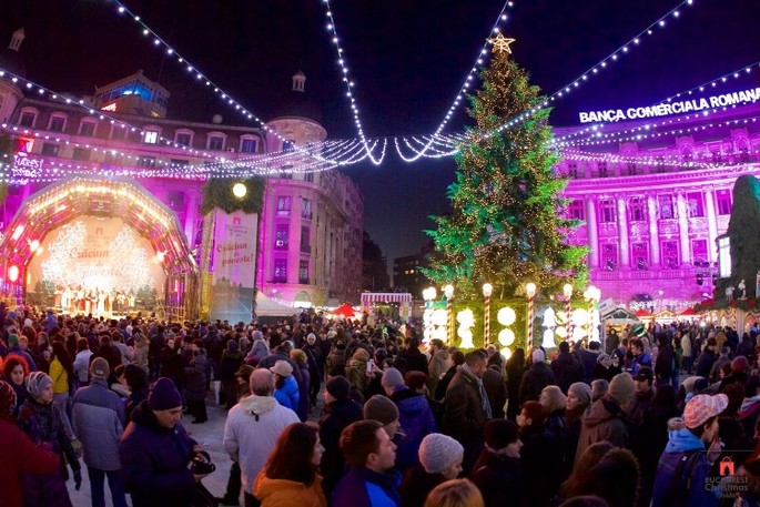 Il Mercatino di Natale di Bucarest, in Piazza dell'Università, 2015