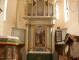 The Evangelical Fortified Church in Viscri - the altar and the pipe organ