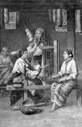 „Țesătoare” – Carol Popp de Szathmári, 1908, domeniul public, Wikimedia Commons.
