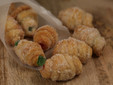 Little croissants with Turkish delight, jam or marmalade