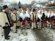 Carolers with masks