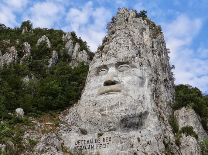 “Decebalus Rex” – the biggest stone sculpture in Europe, Danube river