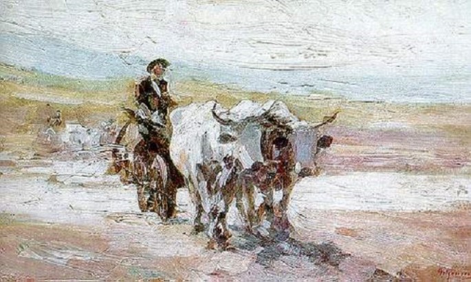 Nicolae Grigorescu: Car cu boi - The Oxcart