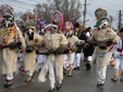 Carolers with masks