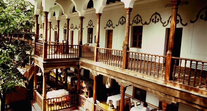 The Manuc's Inn, Bucharest - the entrance The Manuc's Inn, Bucharest - the entrance