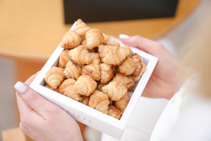 Mini Croissants Filled with Turkish Delight, Jam, or Marmalade