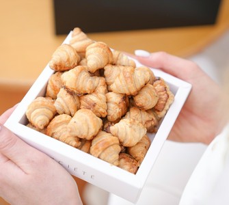 Mini Croissants Filled with Turkish Delight, Jam, or Marmalade