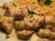 Pollo moldavo con funghi e panna