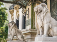 The Cantacuzino Palace in Bucharest, the entrance