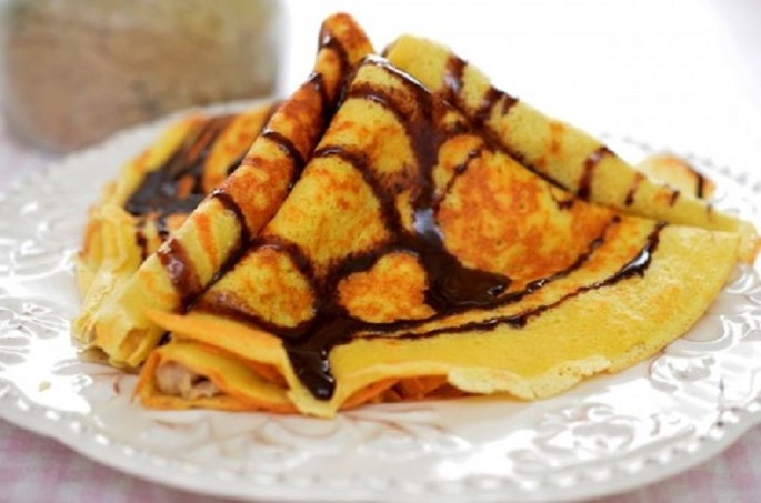 Pancakes with chestnut puree - made in Maramures