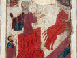 A Northern Russian icon from ca. 1290 showing the ascent of Elijah toward heaven