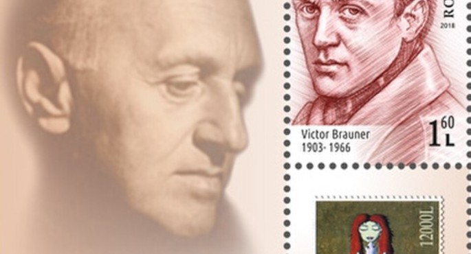 Victor Brauner featured on the Romanian postage stamp issue “Famous Romanians”, issued by the Romanian Post in 2018. Source: Wikimedia Commons. Victor Brauner featured on the Romanian postage stamp issue “Famous Romanians”, issued by the Romanian Post in 2018. Source: Wikimedia Commons.