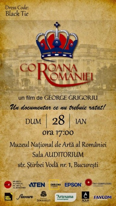 Premiera oficială a filmului documentar „Coroana României” la MNAR