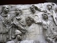 The Trajan's Column in Bucharest - the head of Decebal