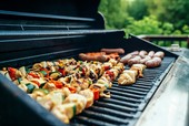 A family and friends barbecue