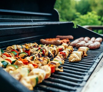 A family and friends barbecue A family and friends barbecue