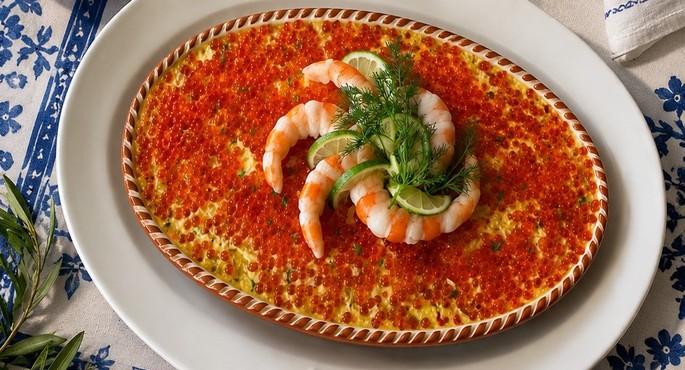Beef Salad – Modern Interpretations with Caviar and Shrimp